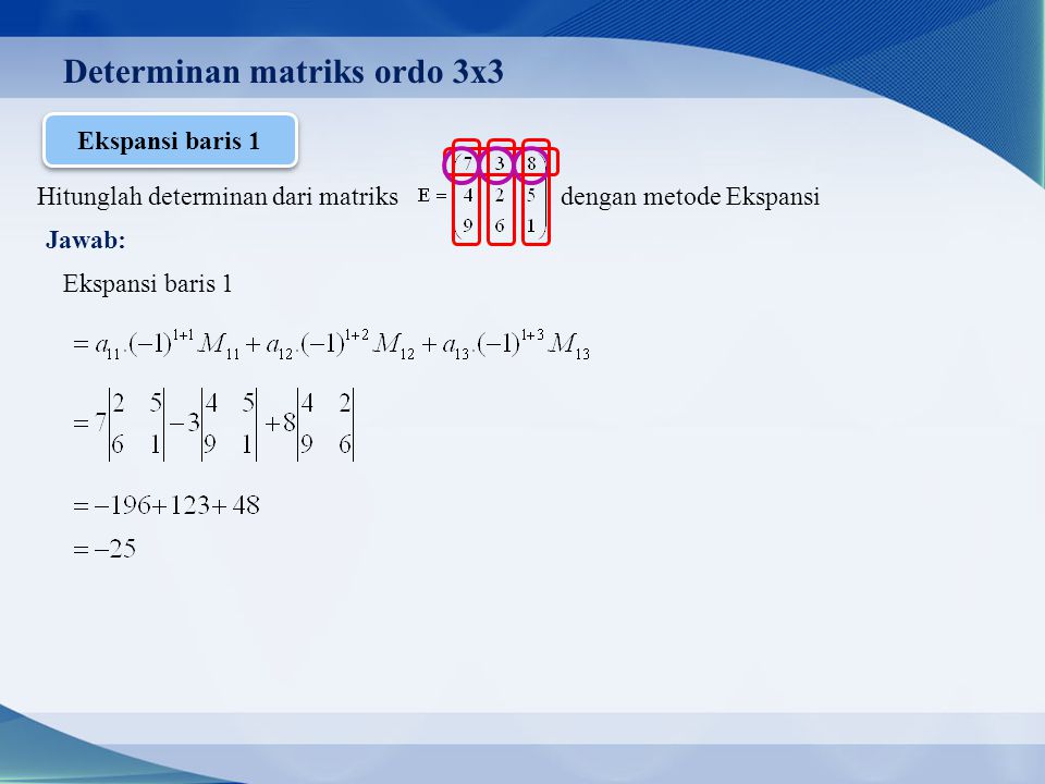 Determinan matriks ordo 3x3