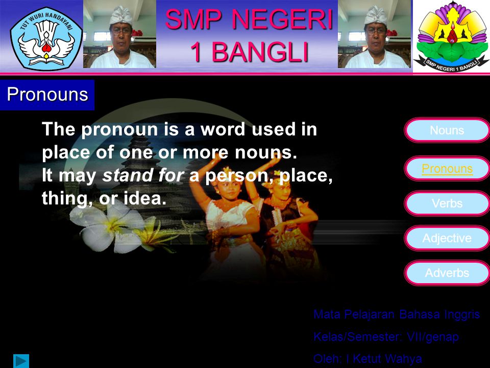 SMP NEGERI 1 BANGLI Pronouns