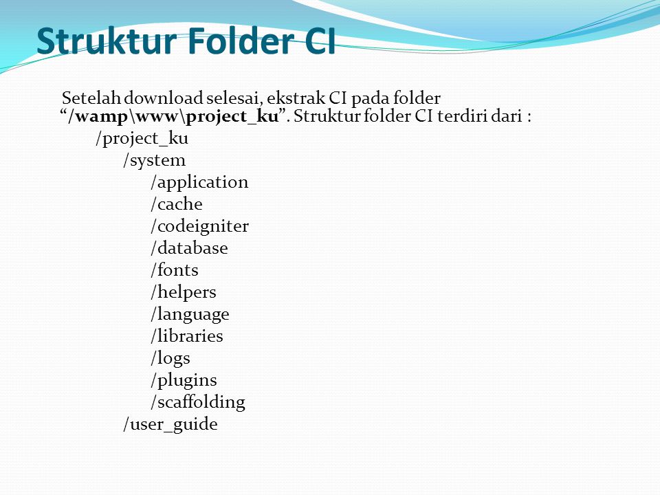 Struktur Folder CI