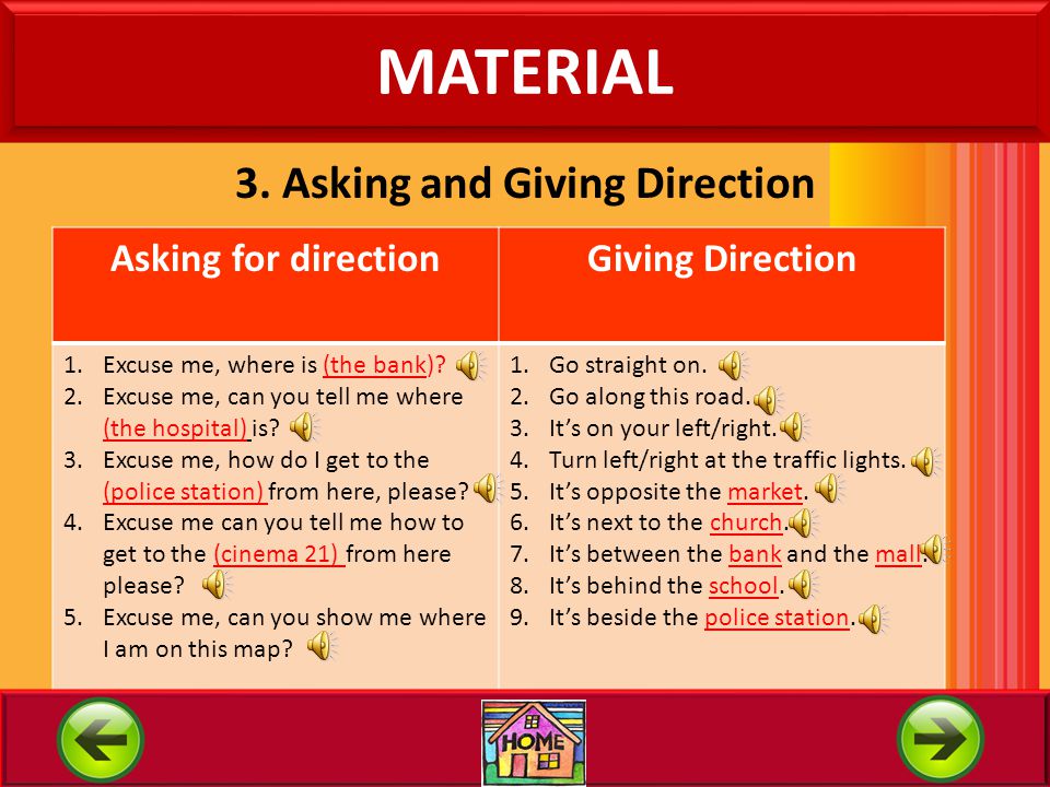 3. Asking and Giving Direction