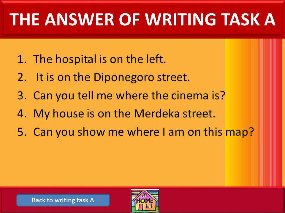 THE ANSWER OF WRITING TASK A