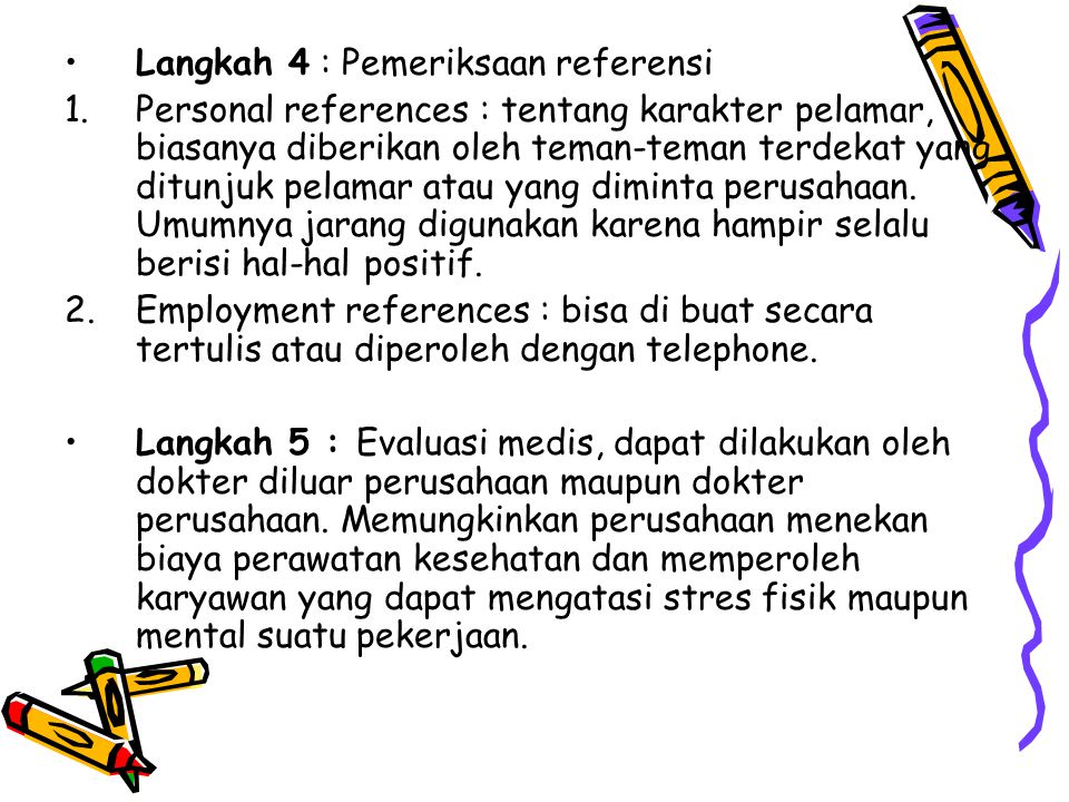 Langkah 4 : Pemeriksaan referensi
