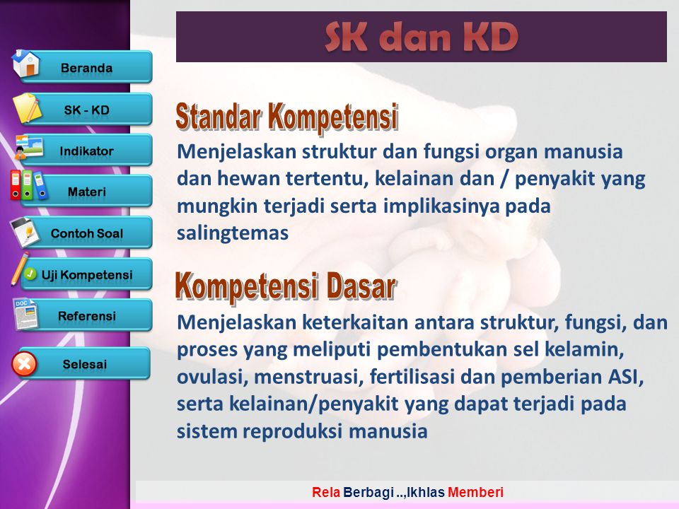 SK dan KD Standar Kompetensi Kompetensi Dasar