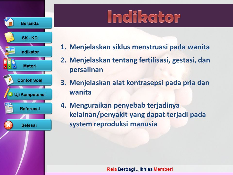 Indikator Menjelaskan siklus menstruasi pada wanita
