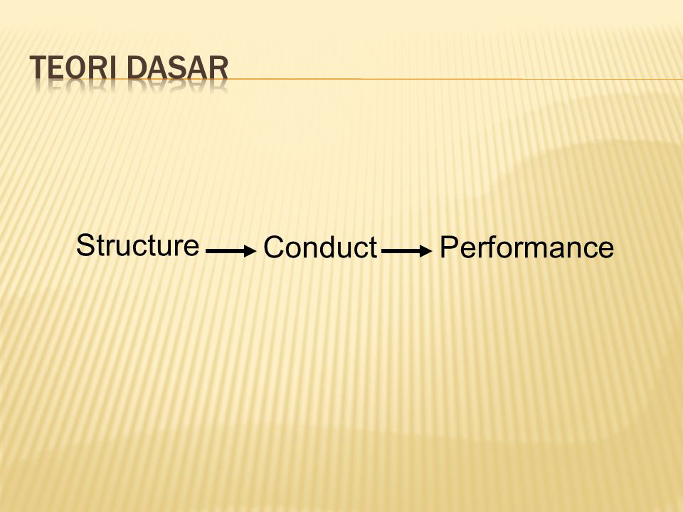 Teori dasar Structure Conduct Performance