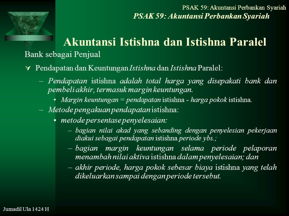 Akuntansi Istishna dan Istishna Paralel