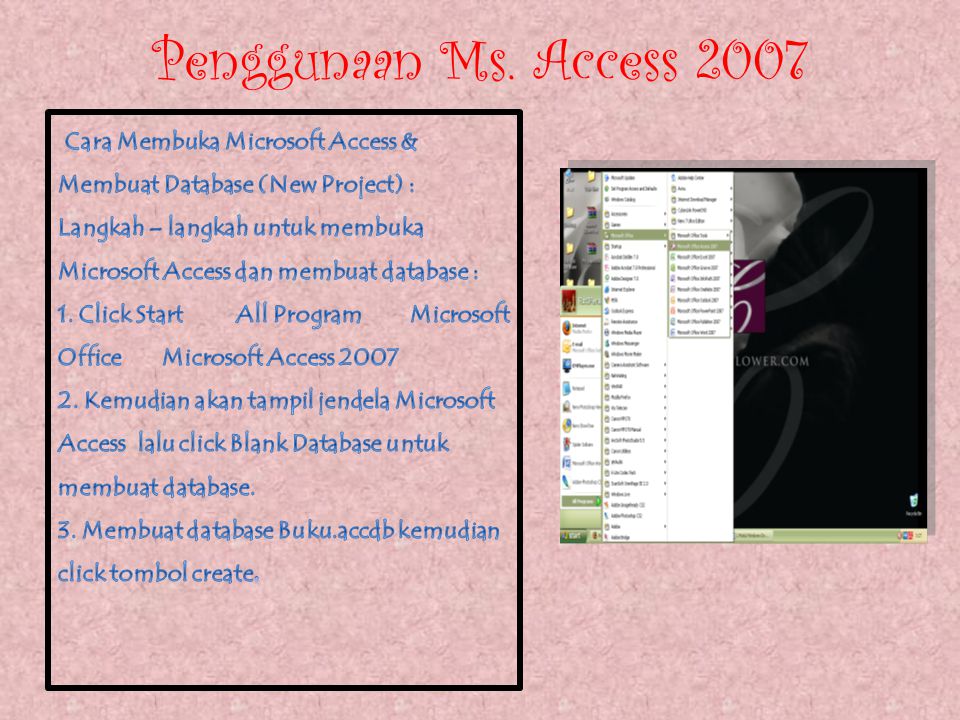 Penggunaan Ms. Access 2007