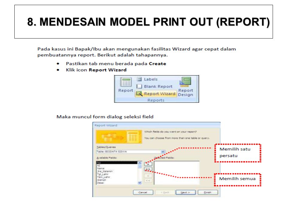 8. MENDESAIN MODEL PRINT OUT (REPORT)