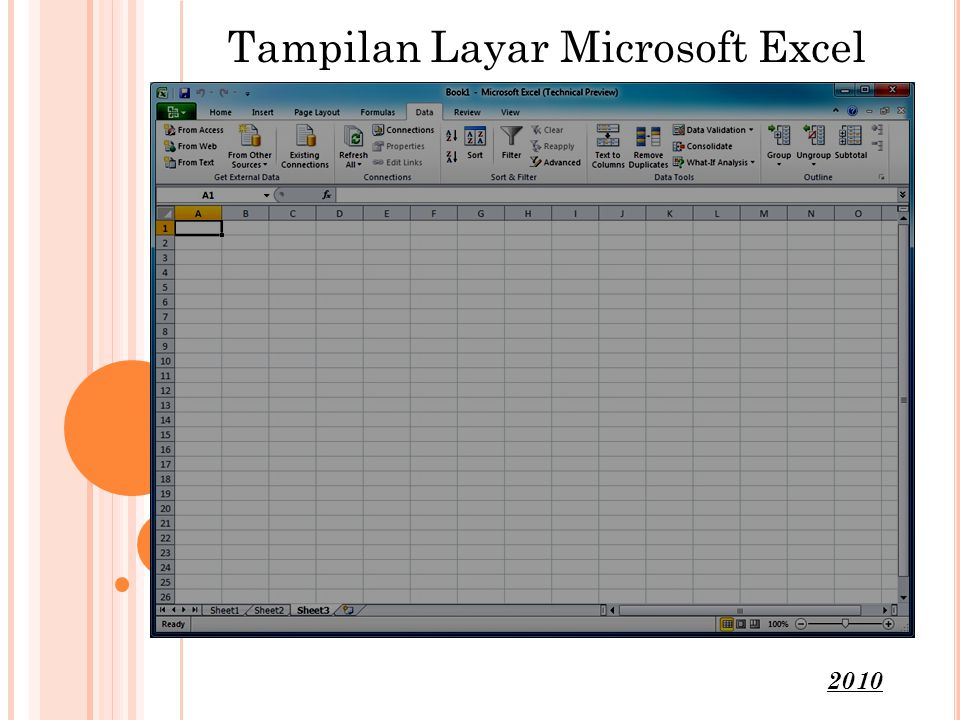 Tampilan Layar Microsoft Excel