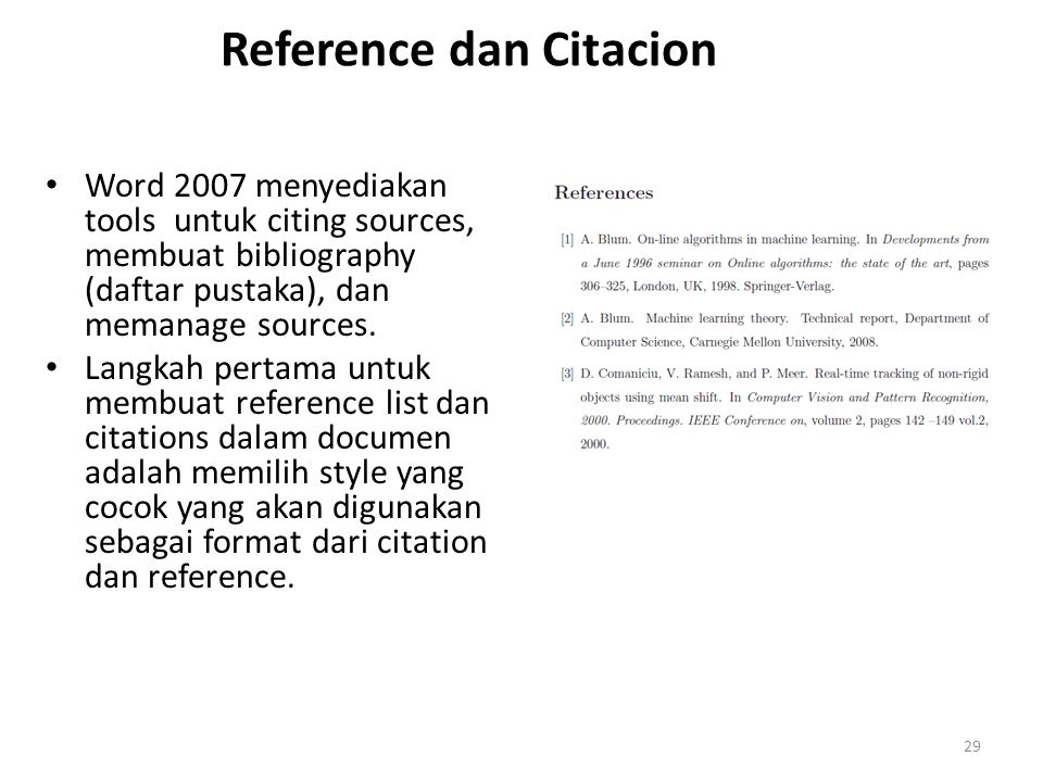 Reference dan Citacion