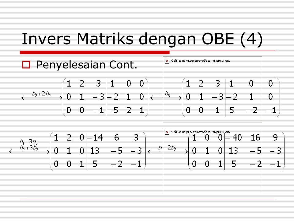 Invers Matriks dengan OBE (4)