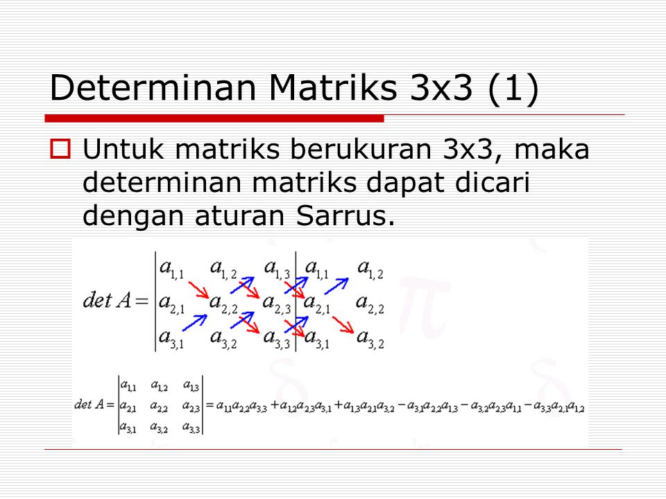 Determinan Matriks 3x3 (1)