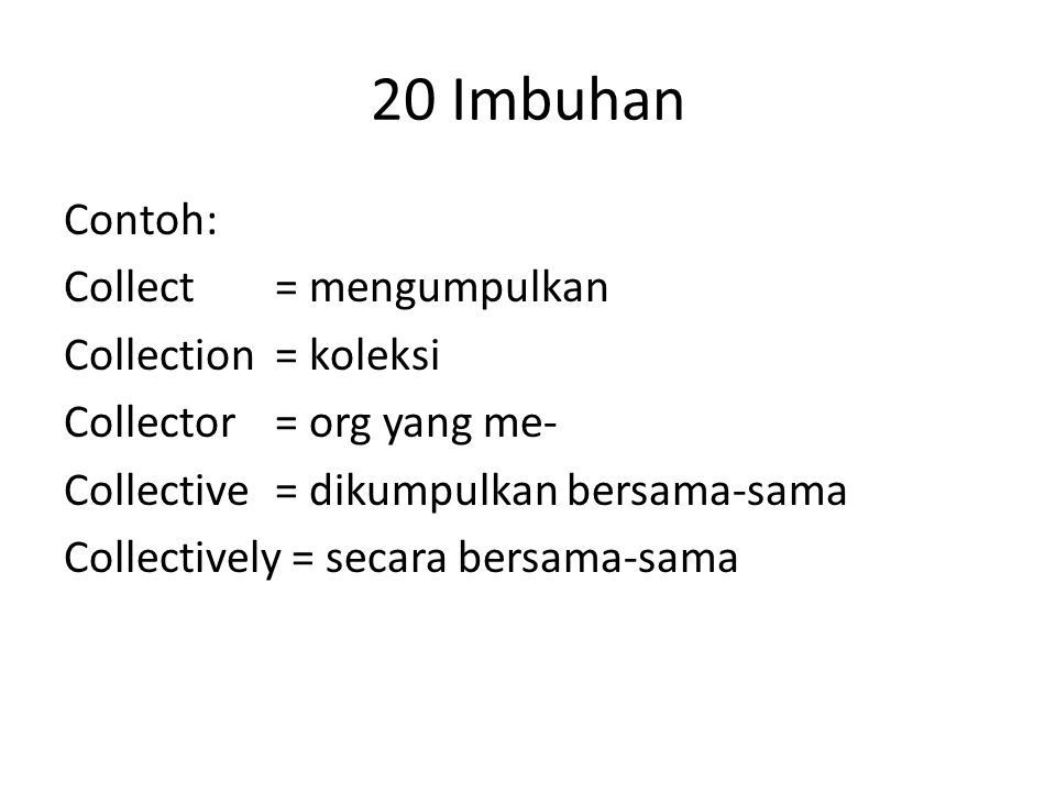 20 Imbuhan