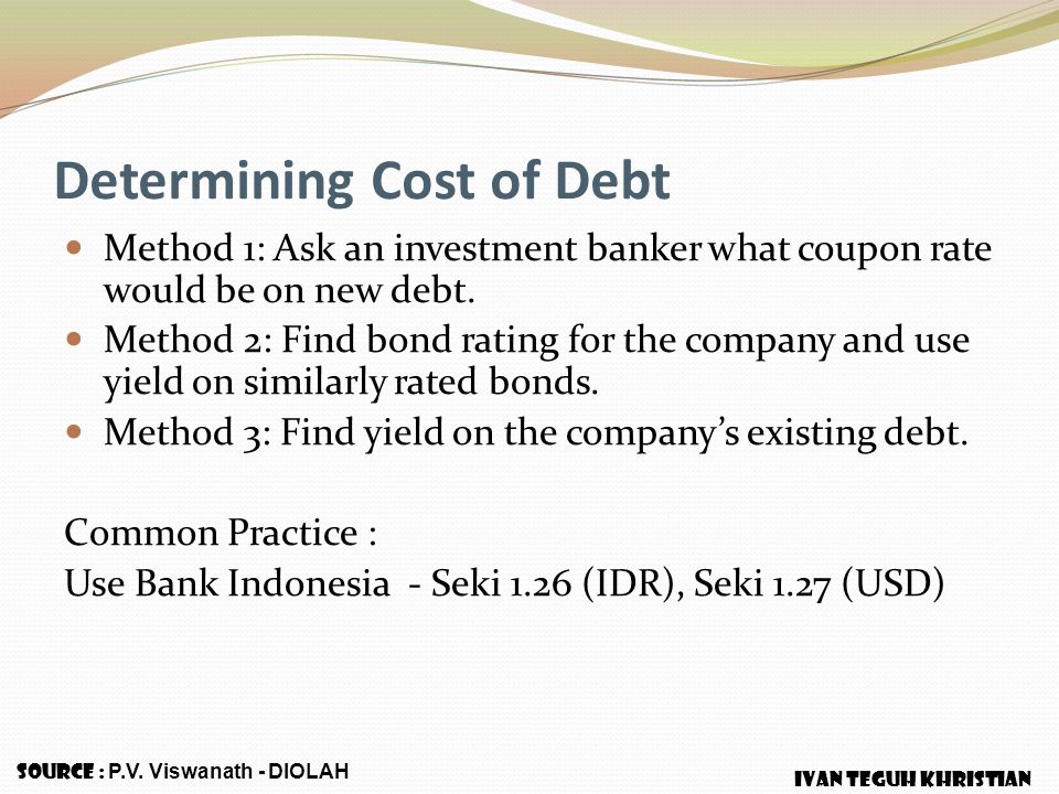 Determining Cost of Debt