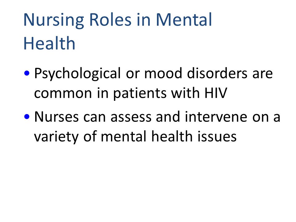 Nursing Roles in Mental Health