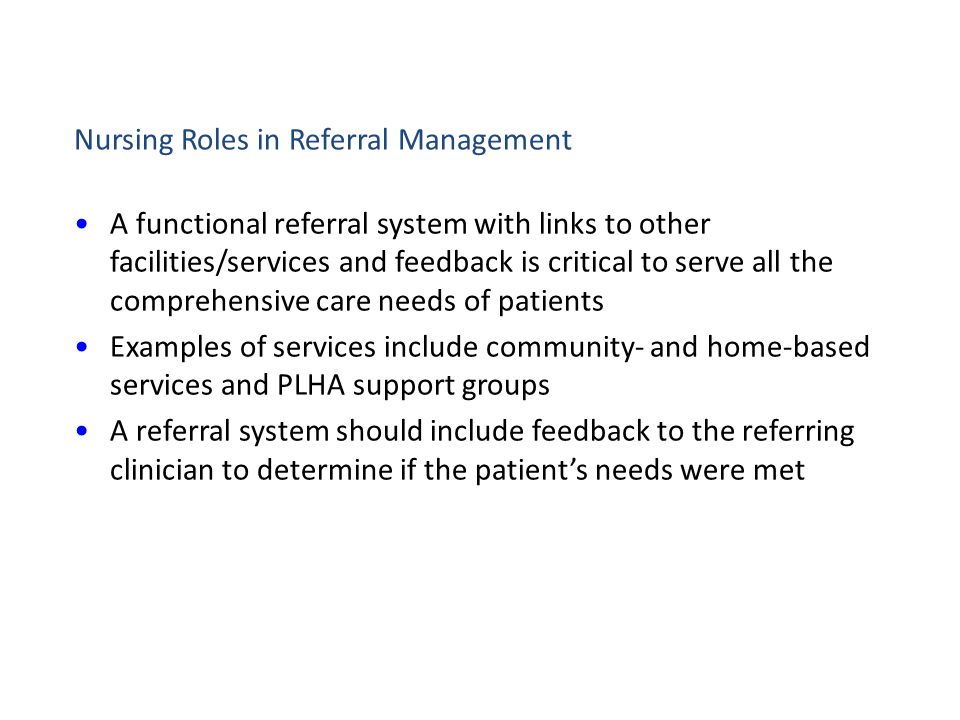 Nursing Roles in Referral Management