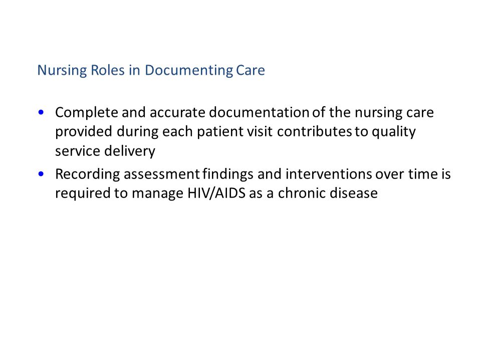 Nursing Roles in Documenting Care