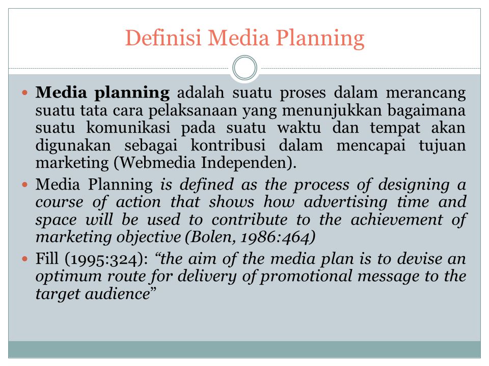 Definisi Media Planning