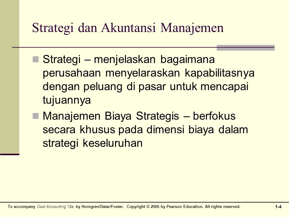 Strategi dan Akuntansi Manajemen
