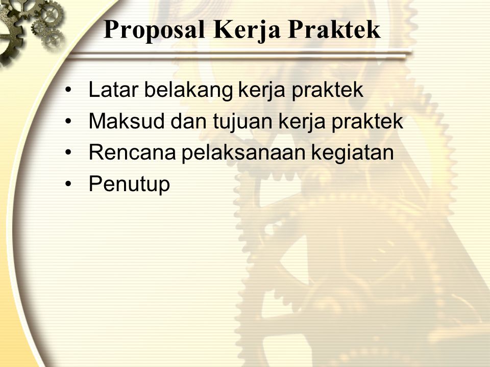 Proposal Kerja Praktek