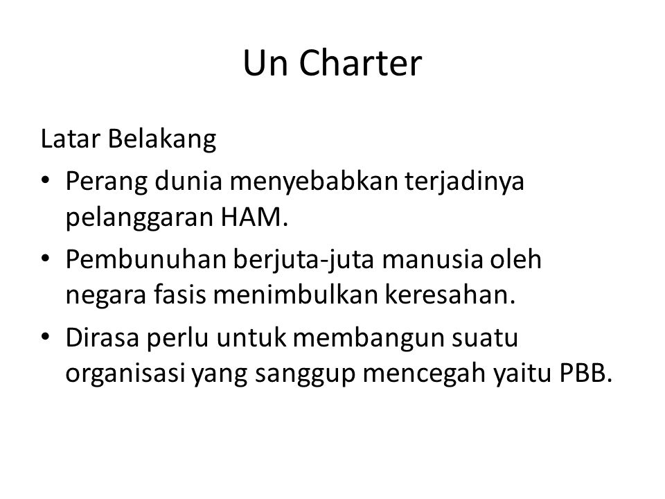 Un Charter Latar Belakang