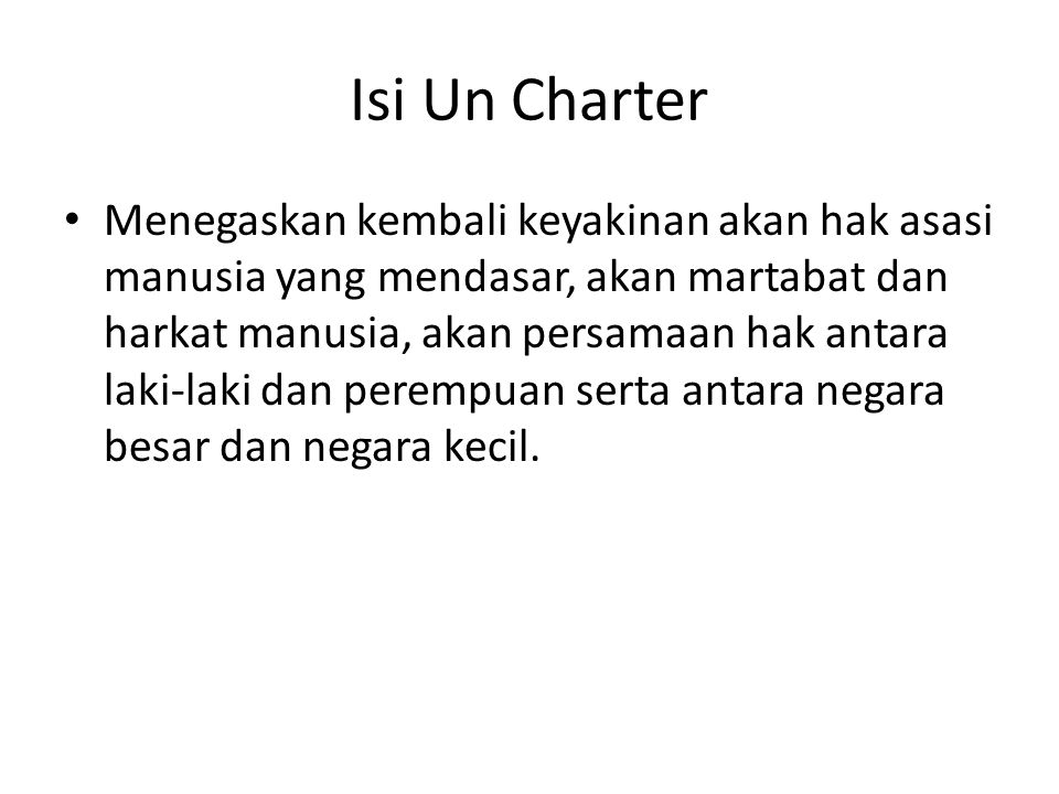 Isi Un Charter