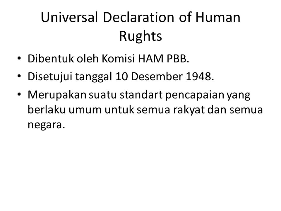 Universal Declaration of Human Rughts