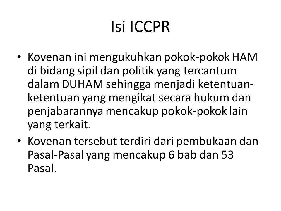 Isi ICCPR