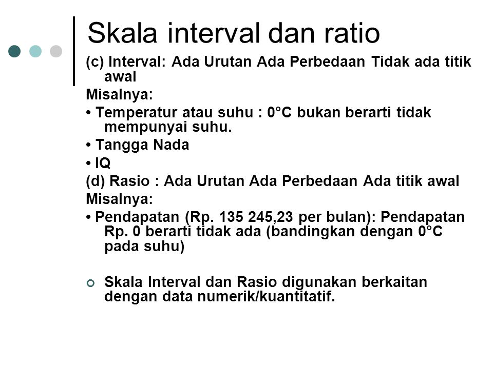 Skala interval dan ratio
