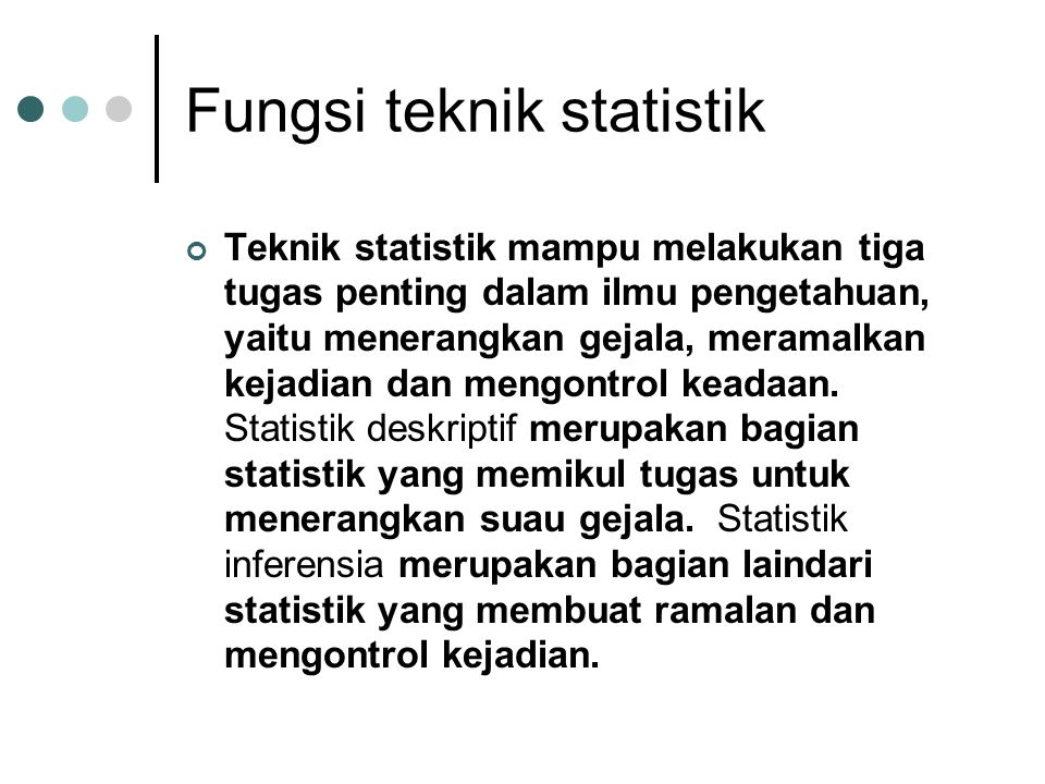Fungsi teknik statistik