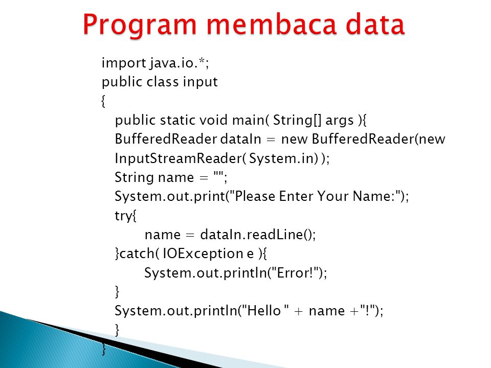 Program membaca data