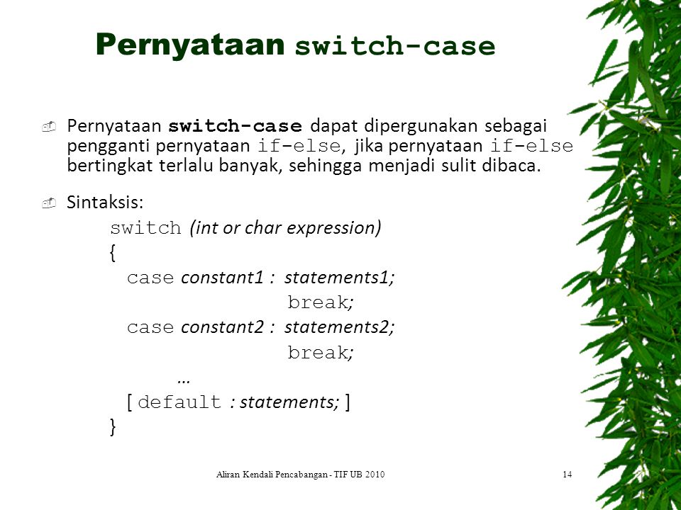 Pernyataan switch-case