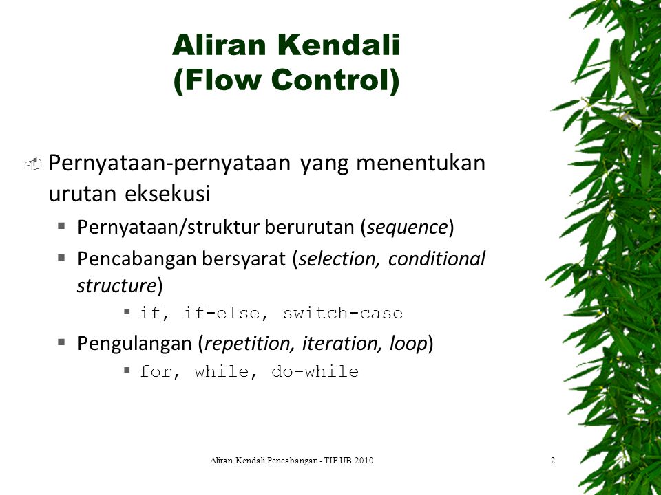 Aliran Kendali (Flow Control)