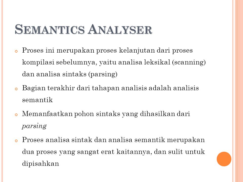 Semantics Analyser