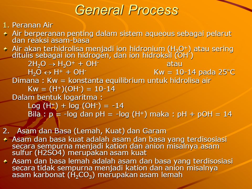 General Process Peranan Air