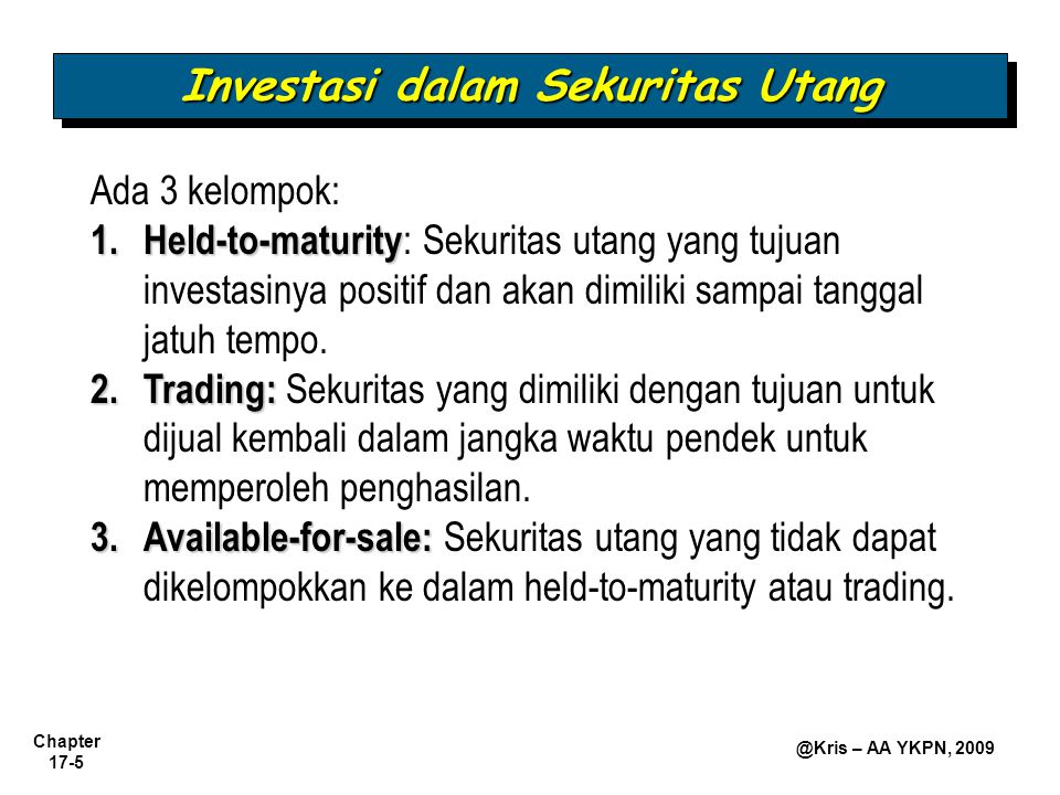 Investasi Chapter ppt download