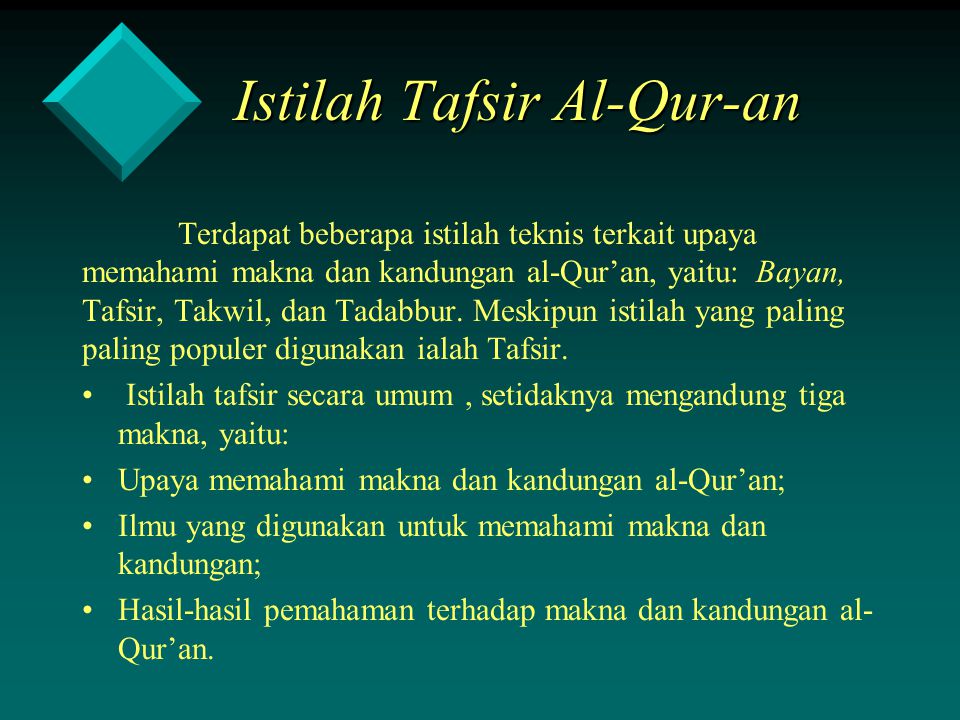 Istilah Tafsir Al-Qur-an