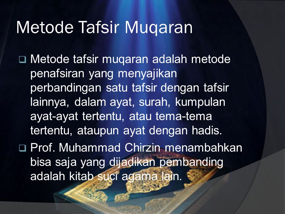 Metode Tafsir Muqaran