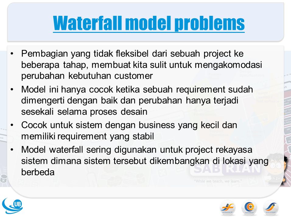 Waterfall model problems