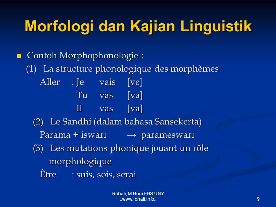 Morfologi dan Kajian Linguistik