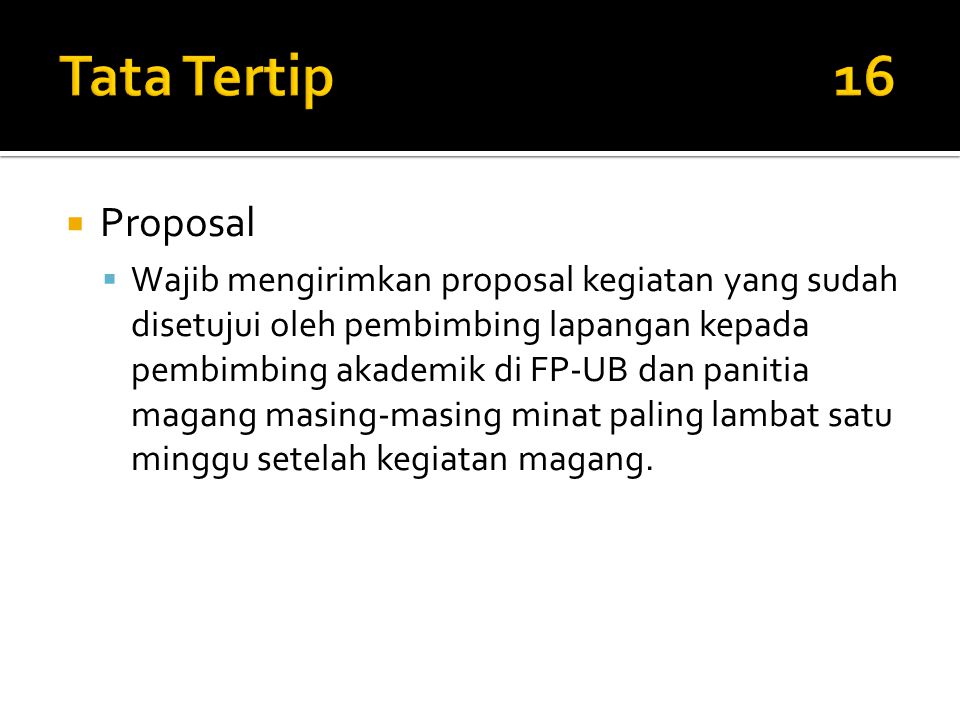 Tata Tertip 16 Proposal.