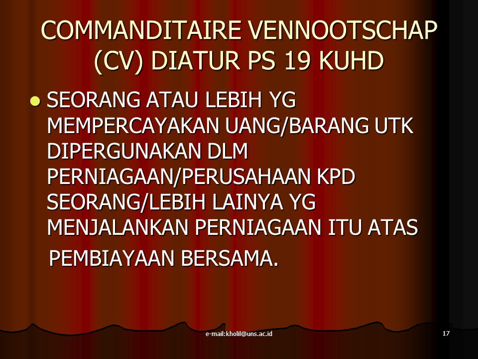 COMMANDITAIRE VENNOOTSCHAP (CV) DIATUR PS 19 KUHD