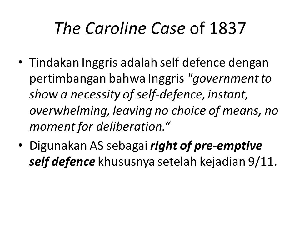 The Caroline Case of 1837