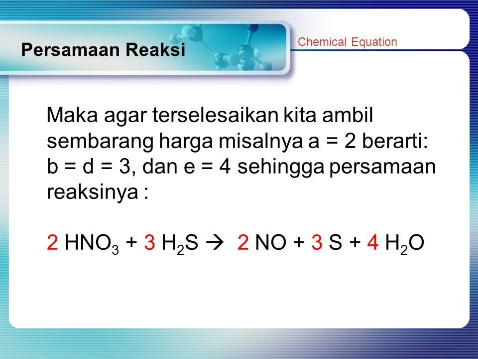 Persamaan Reaksi Chemical Equation.
