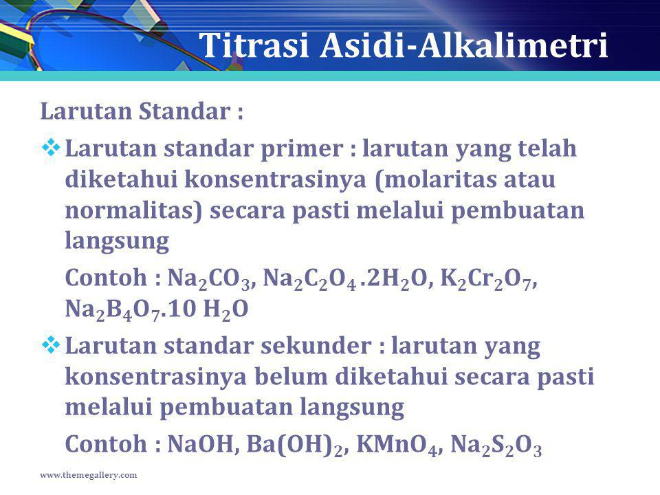 Titrasi Asidi-Alkalimetri