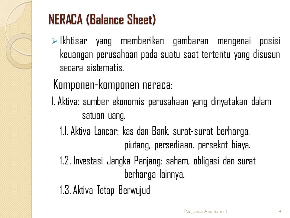 NERACA (Balance Sheet)