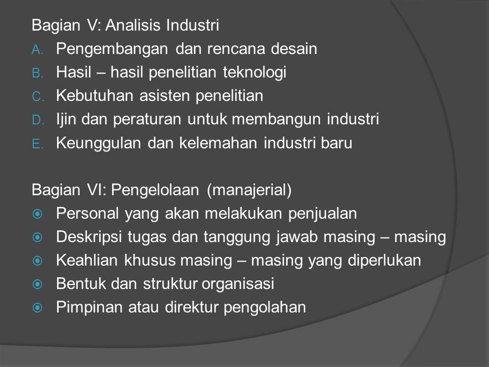 Bagian V: Analisis Industri