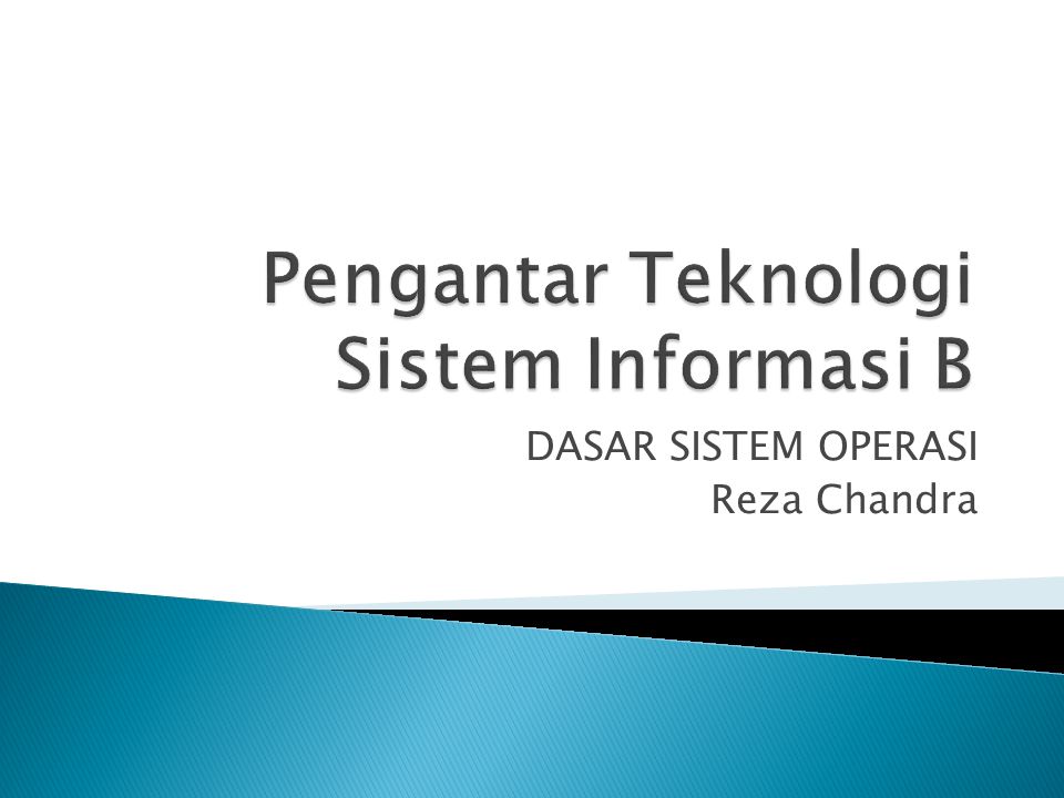 Pengantar Teknologi Sistem Informasi B