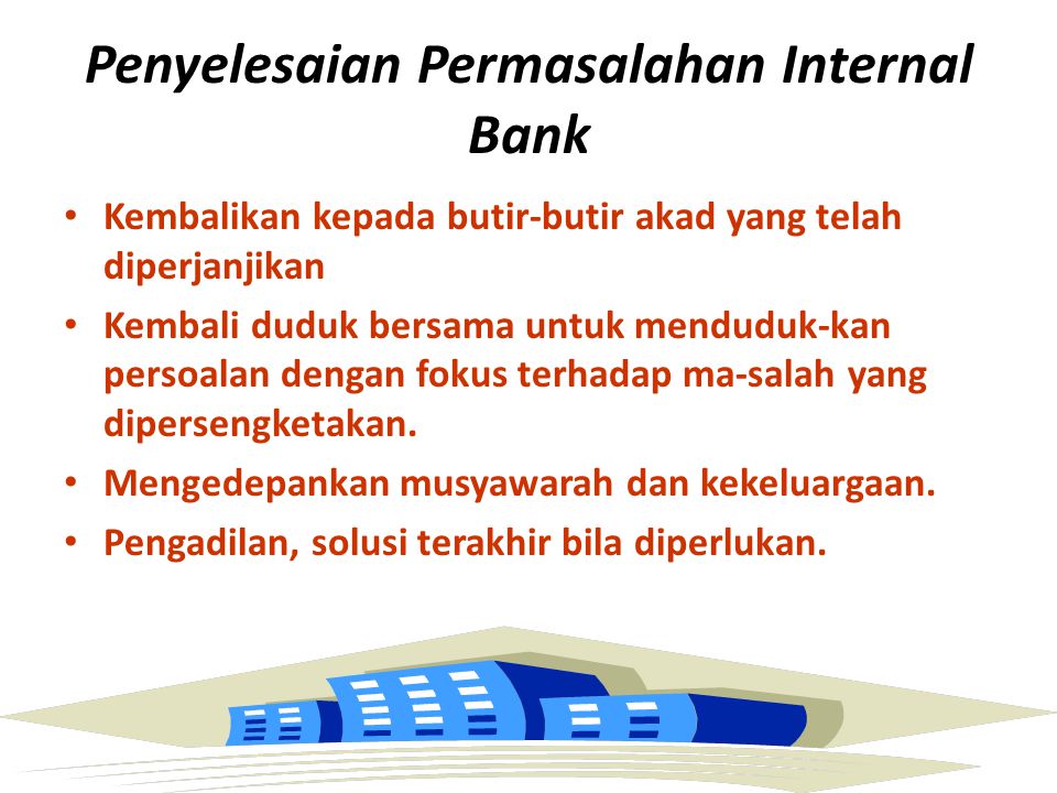 Penyelesaian Permasalahan Internal Bank