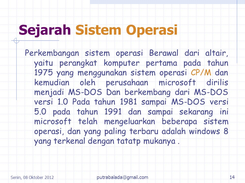Sejarah Sistem Operasi